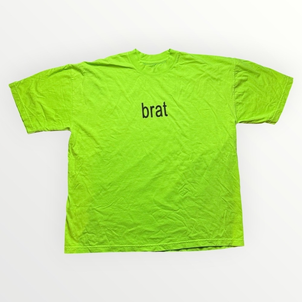 Charli XCX Brat T-Shirt Neon Lime Green Official Merch XL New